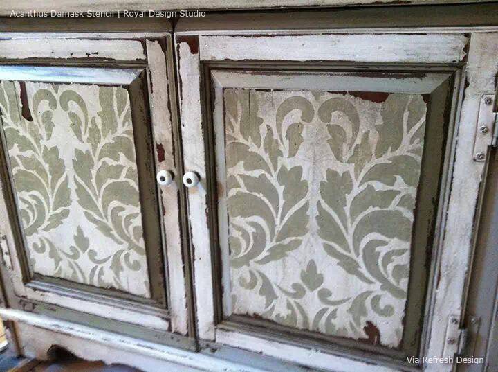 Acanthus Damask Wall Stencil - Image 5