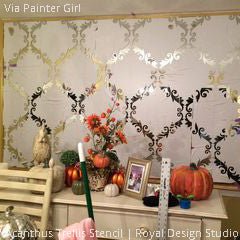 Acanthus Trellis Wall Stencil - Image 39