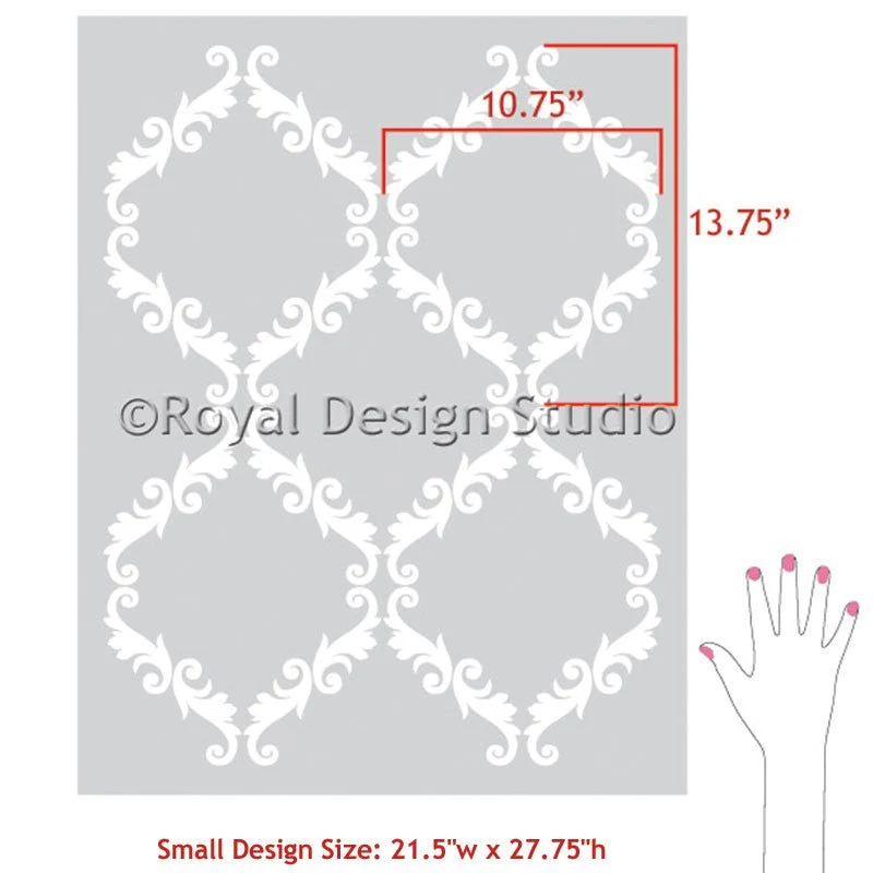 Acanthus Trellis Wall Stencil - Image 5