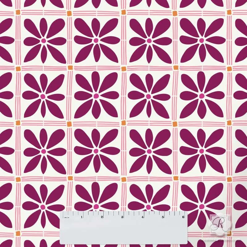 African Flower Craft Stencil - Image 2
