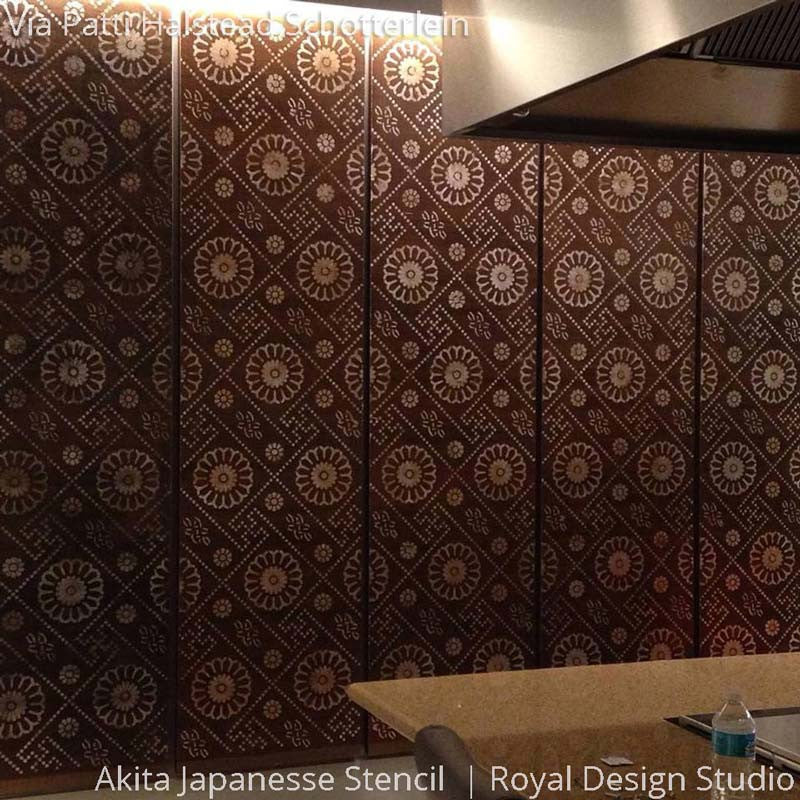 Akita Allover Wall Stencil - Image 5