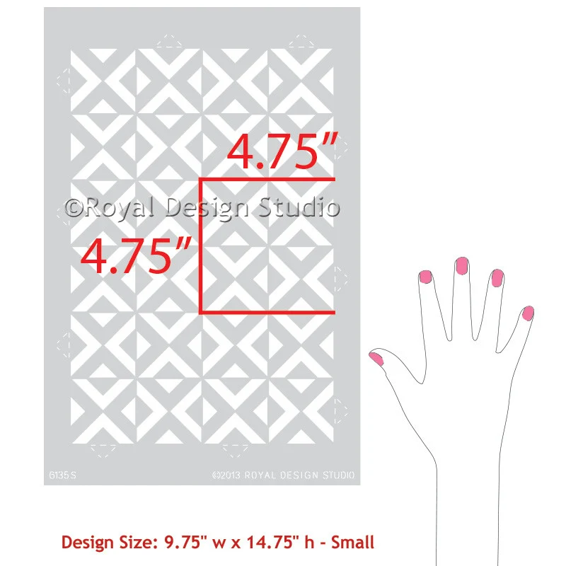 All The Angles Moroccan Wall Stencil - Image 9