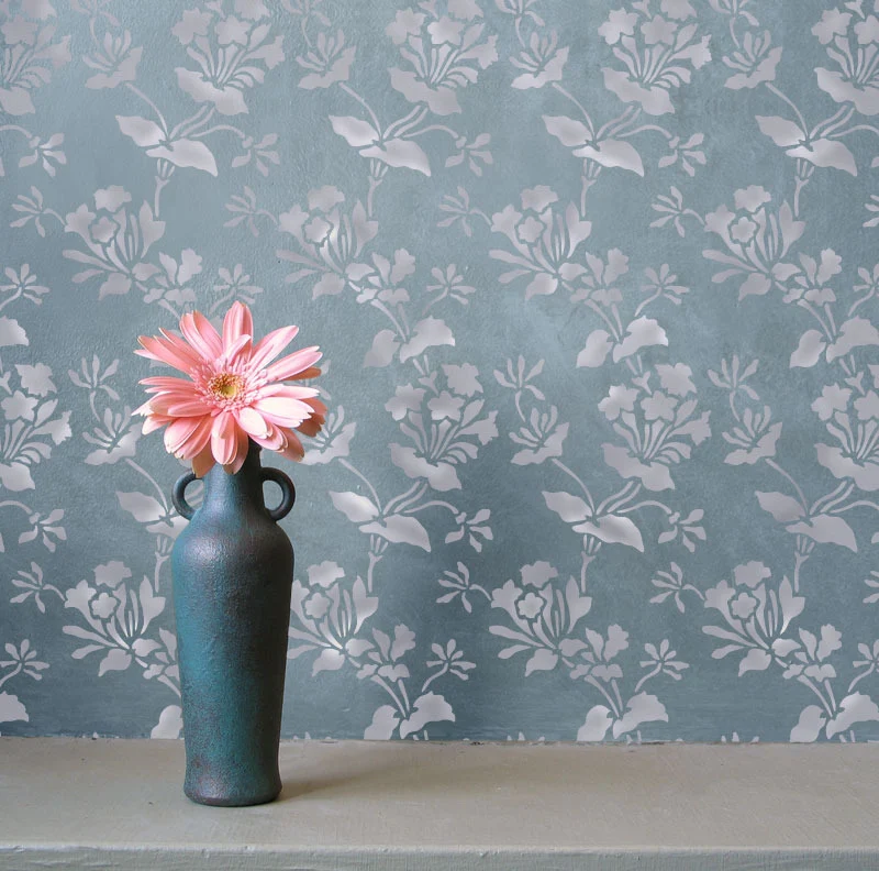 Allover Bellflower Floral & Vine Stencil - Image 5