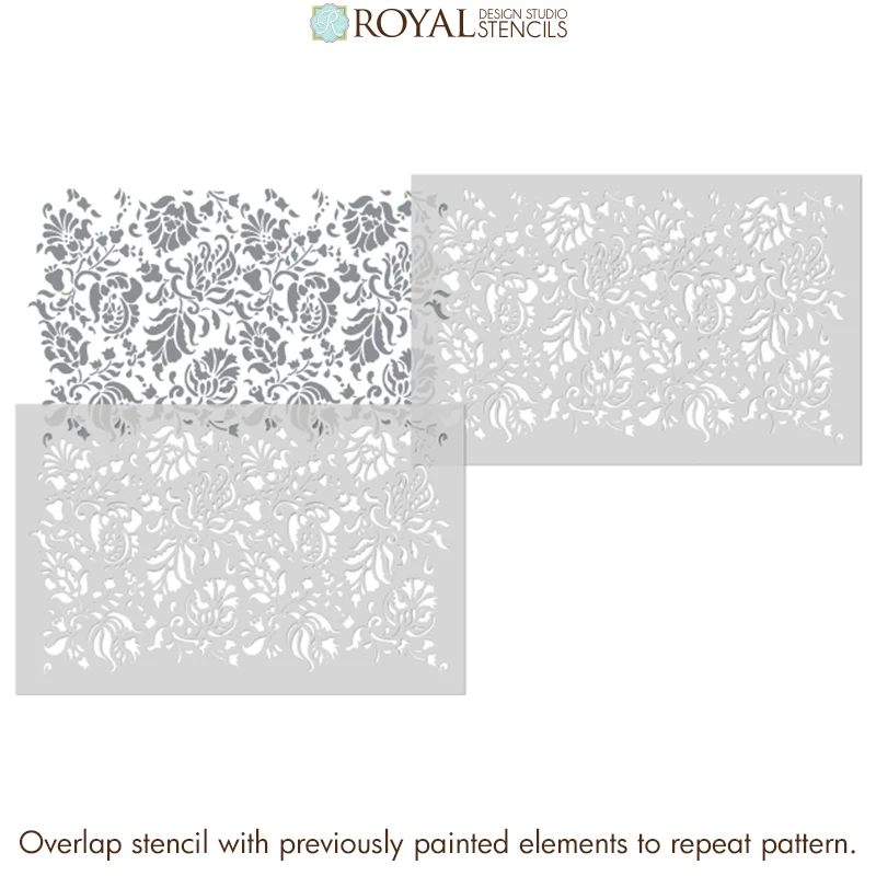 Allover Brocade Large Wall Stencil - Image 6