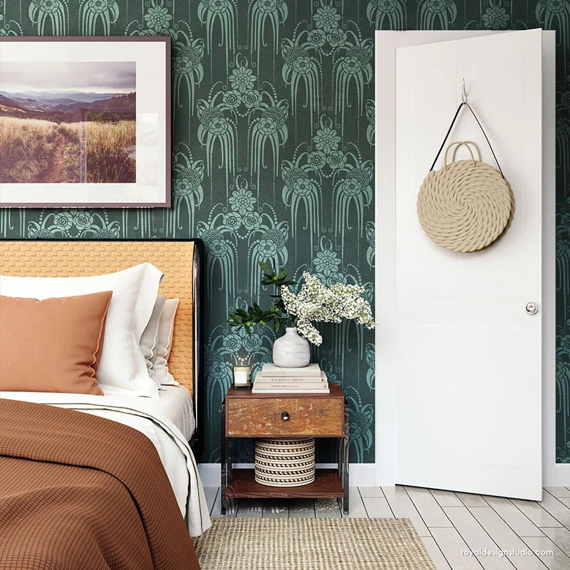 Amelie Floral Deco Wall Stencil - Image 3