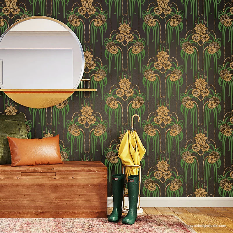 Amelie Floral Deco Wall Stencil - Image 6