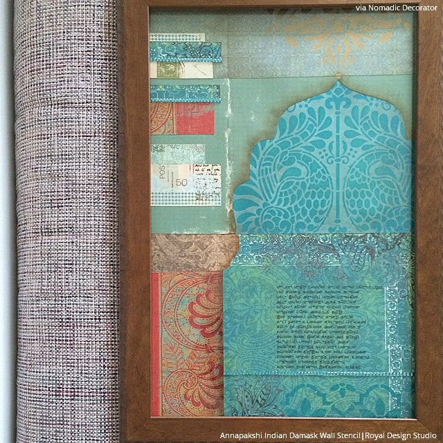 Annapakshi Indian Damask Wall Stencil - Image 15