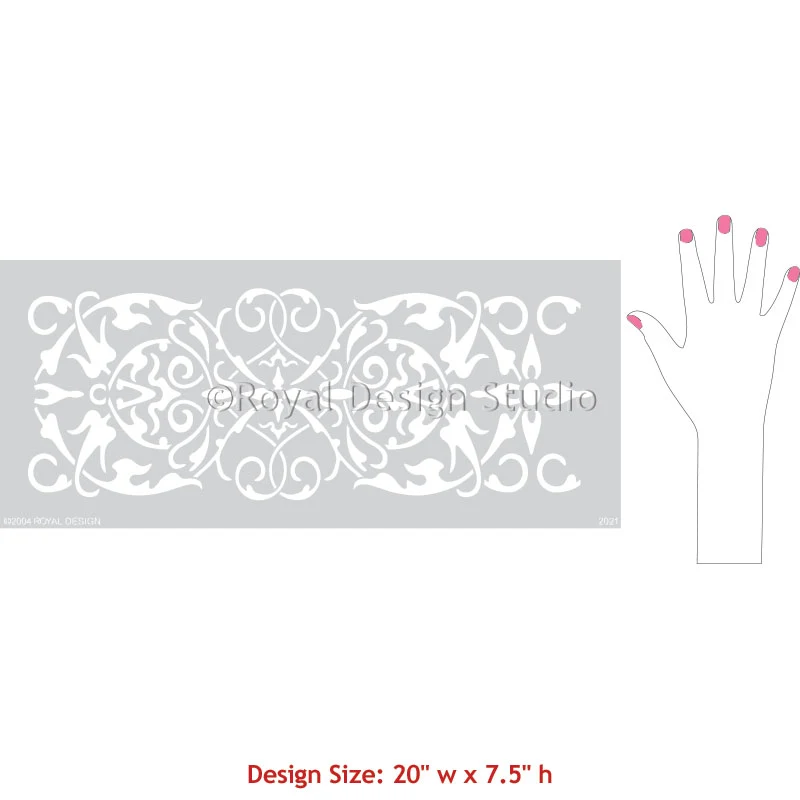 Arabesque Border Stencil - Image 4
