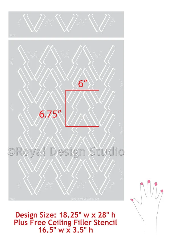 Arrow Outline Raven + Lily Wall Stencil - Image 3