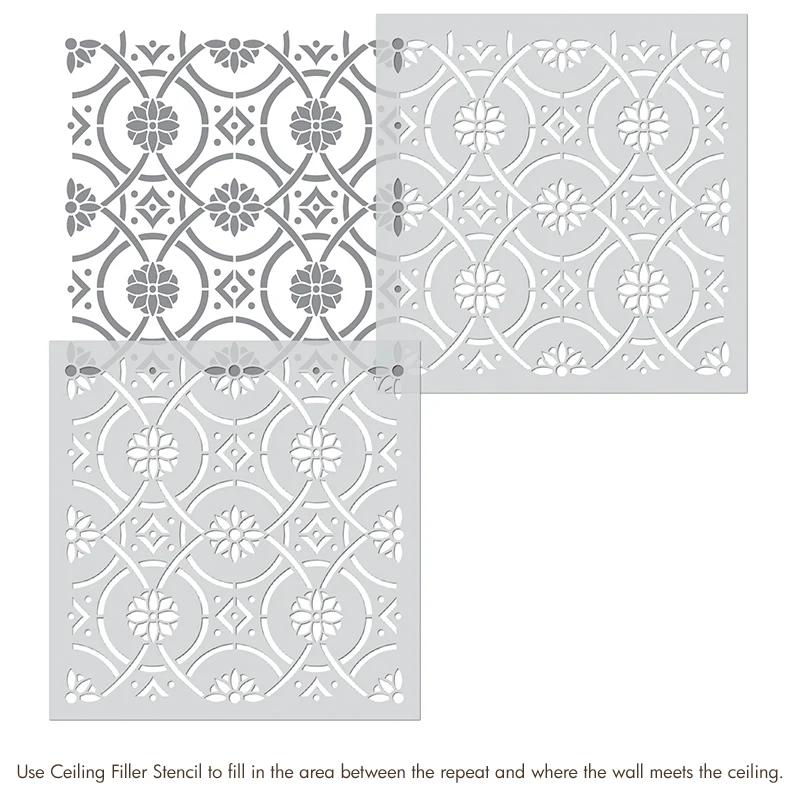 Asian Art Deco Wall Stencil - Image 10
