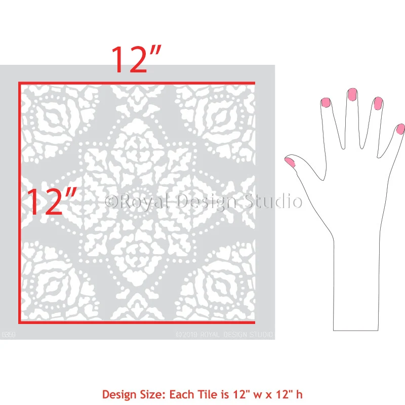 Bagru Block Print Tile Stencil - Image 5
