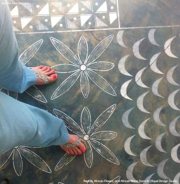 Barka Flower Wall Stencil - Image 3