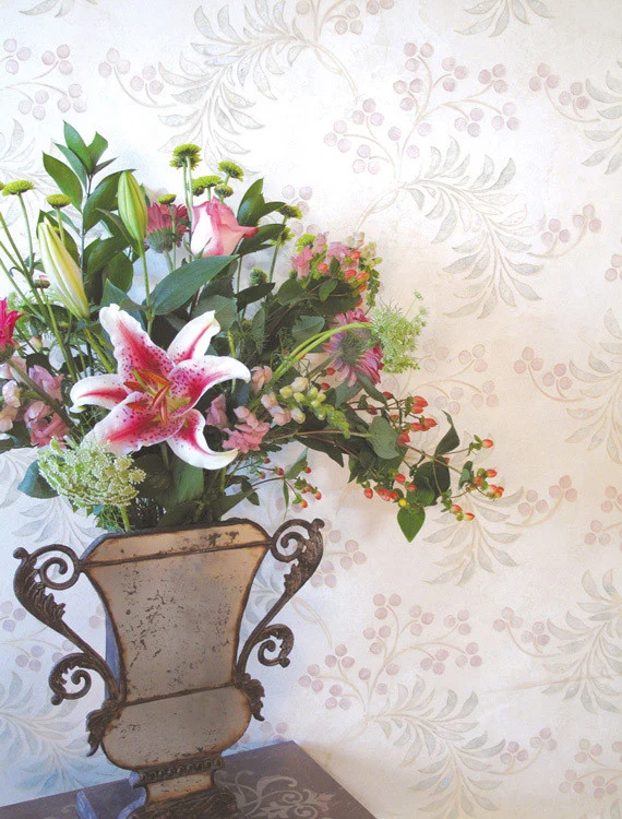 Berry Romantic Floral Stencil - Image 6