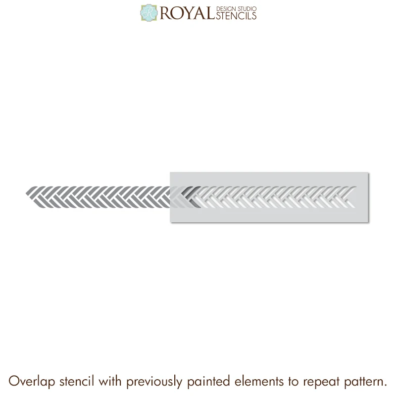 Braided Border & Knot Furniture Stencil - Image 5