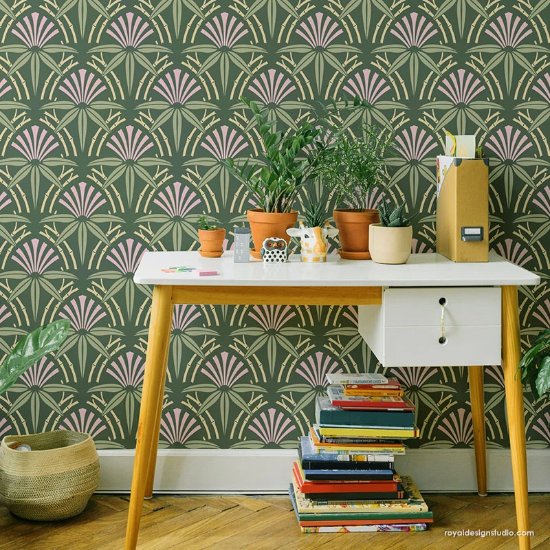 Cabana Bamboo Allover Wall Stencil - Image 5