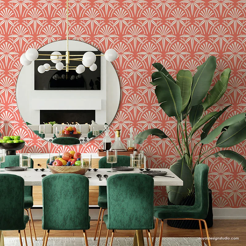 Cabana Bamboo Allover Wall Stencil - Image 6