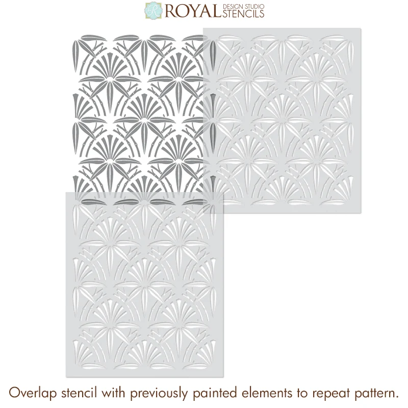Cabana Bamboo Allover Wall Stencil - Image 9