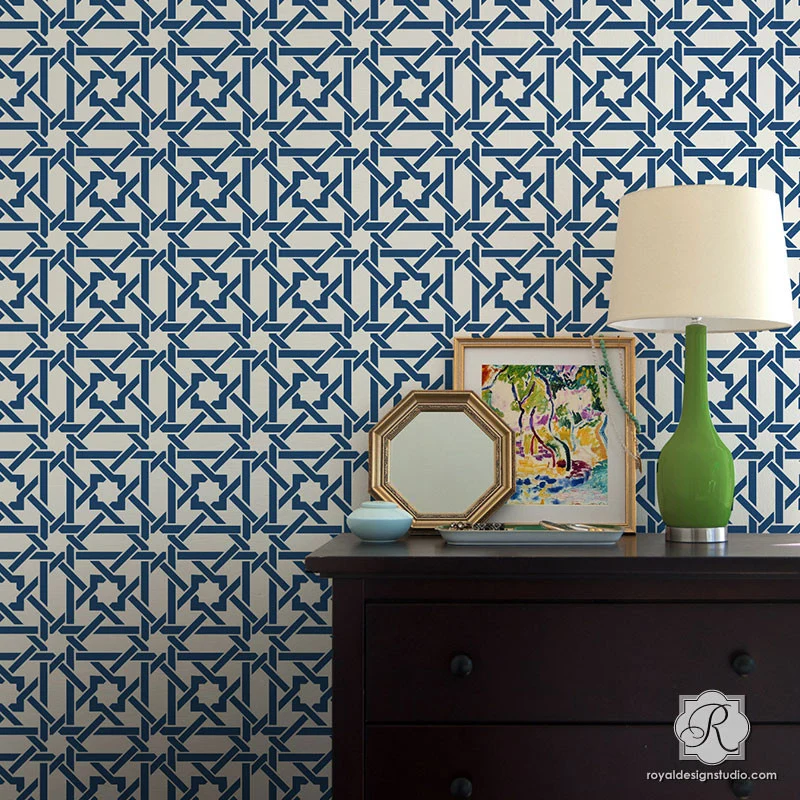 Camel Bone Weave Moroccan Stencil Small - Image 2