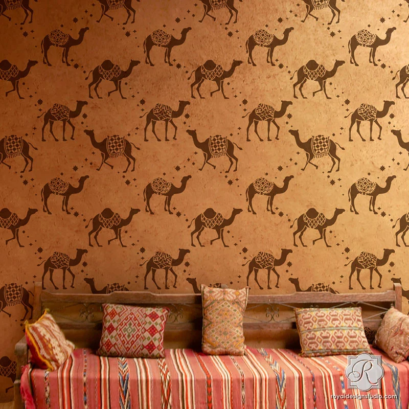 Camel Safari Wall Stencil - Image 3