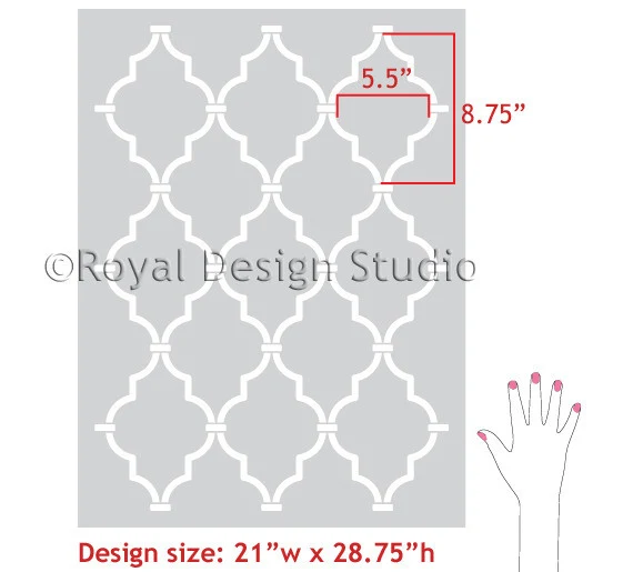 Casablanca Trellis Moroccan Stencil - Image 3