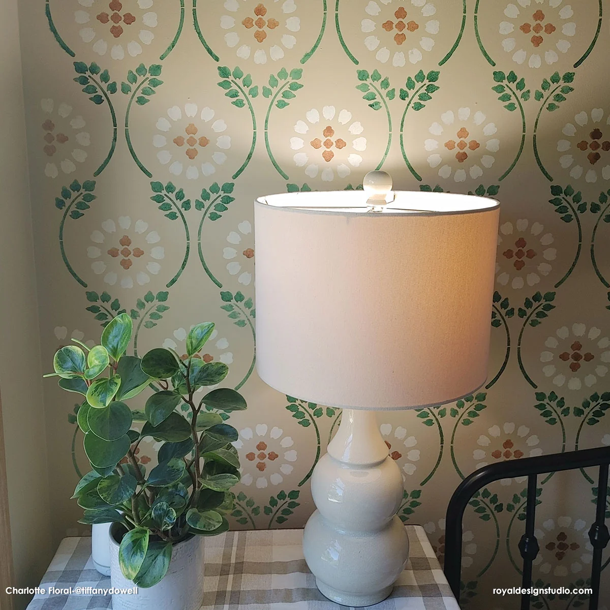 Charlotte Country Floral Trellis Stencil for Walls - Image 10