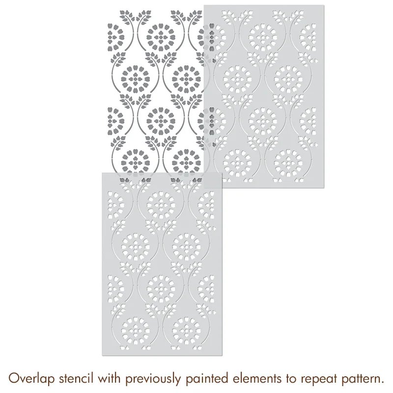 Charlotte Country Floral Trellis Stencil for Walls - Image 6