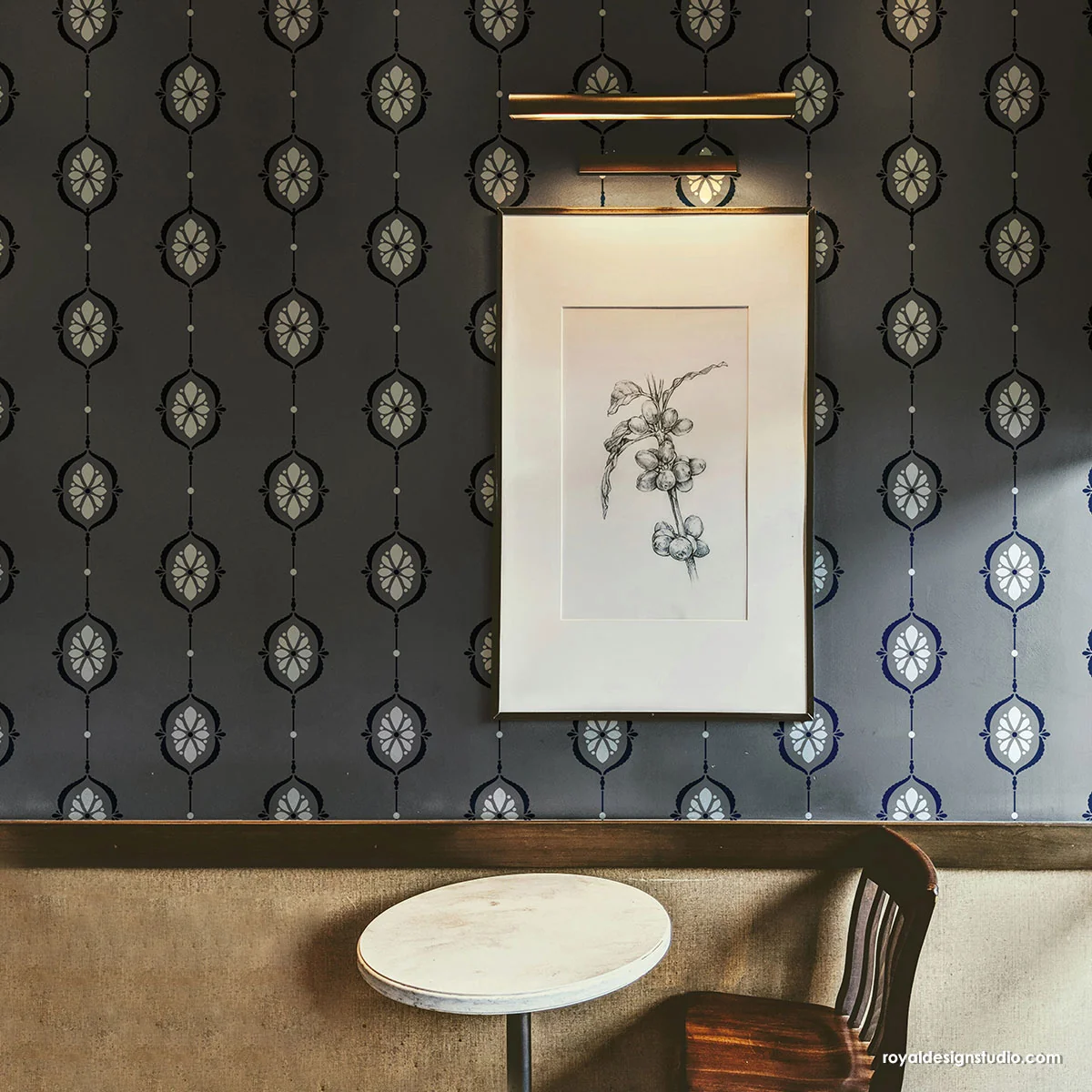 Chatelaine Stripes Wall Stencil - Image 11
