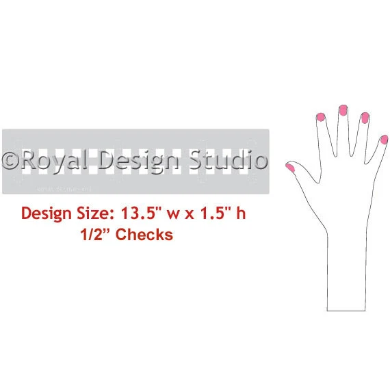 Checks and Gingham Furniture Stencil - Image 3
