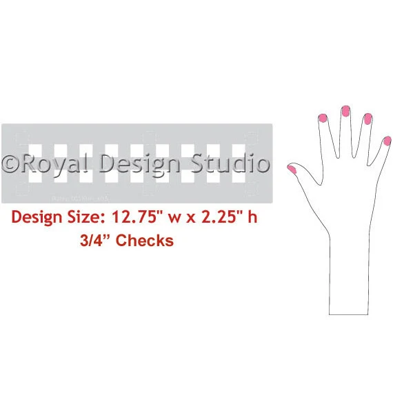 Checks and Gingham Furniture Stencil - Image 4