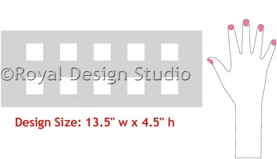 Checks and Gingham Furniture Stencil - Image 6