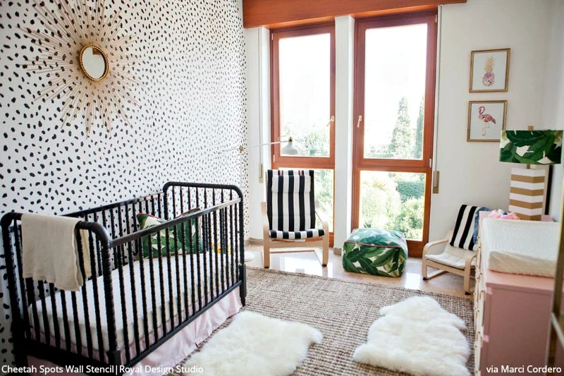 Cheetah Spots Wall Stencil - Image 23