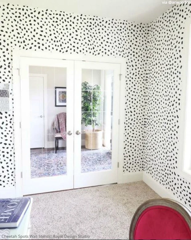 Cheetah Spots Wall Stencil - Image 37