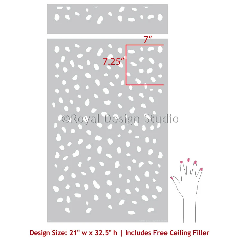Cheetah Spots Wall Stencil - Image 6