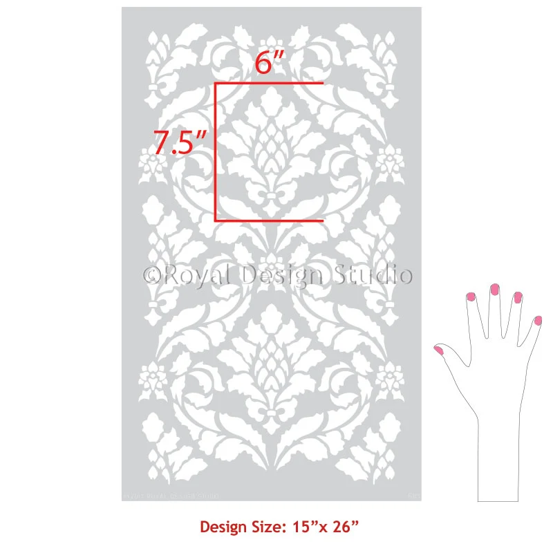 Classic Damask Stencil - Image 4