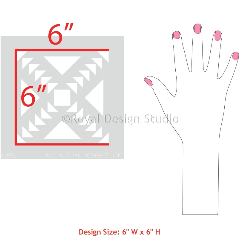Concrete Quilt Tile Stencil - Image 4