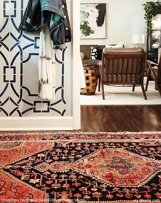 Contempo Trellis Wall Stencil - Image 28