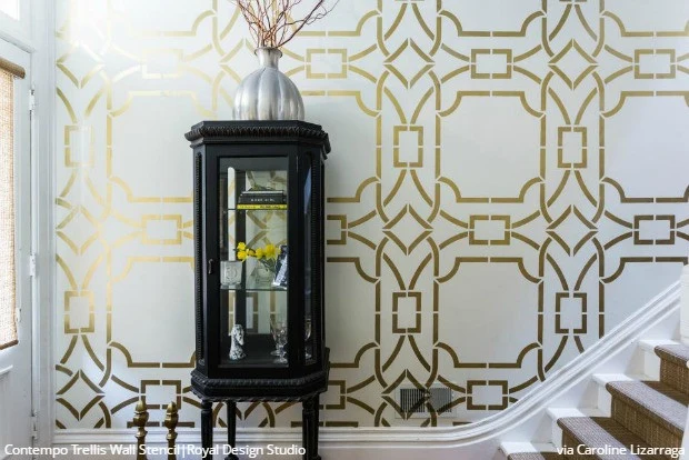 Contempo Trellis Wall Stencil - Image 35