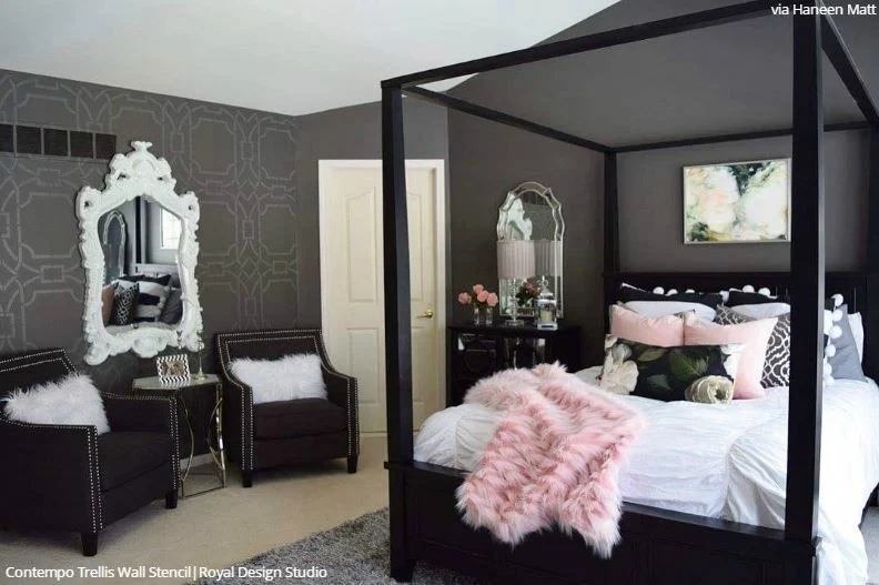 Contempo Trellis Wall Stencil - Image 38