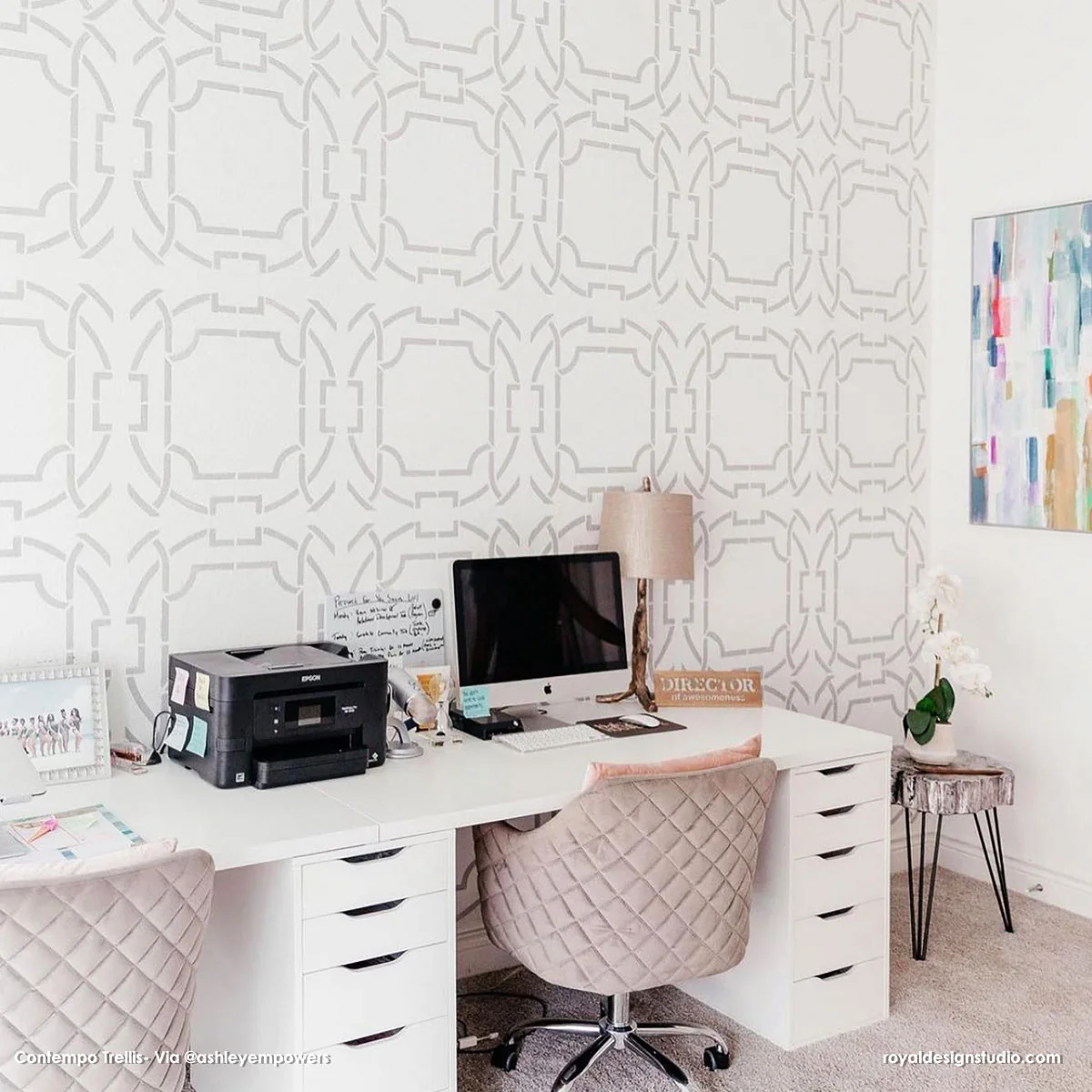 Contempo Trellis Wall Stencil - Image 40