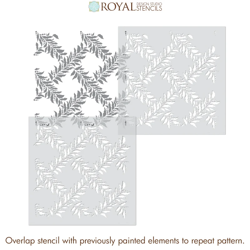 Crossed Garland Stencil - Image 8