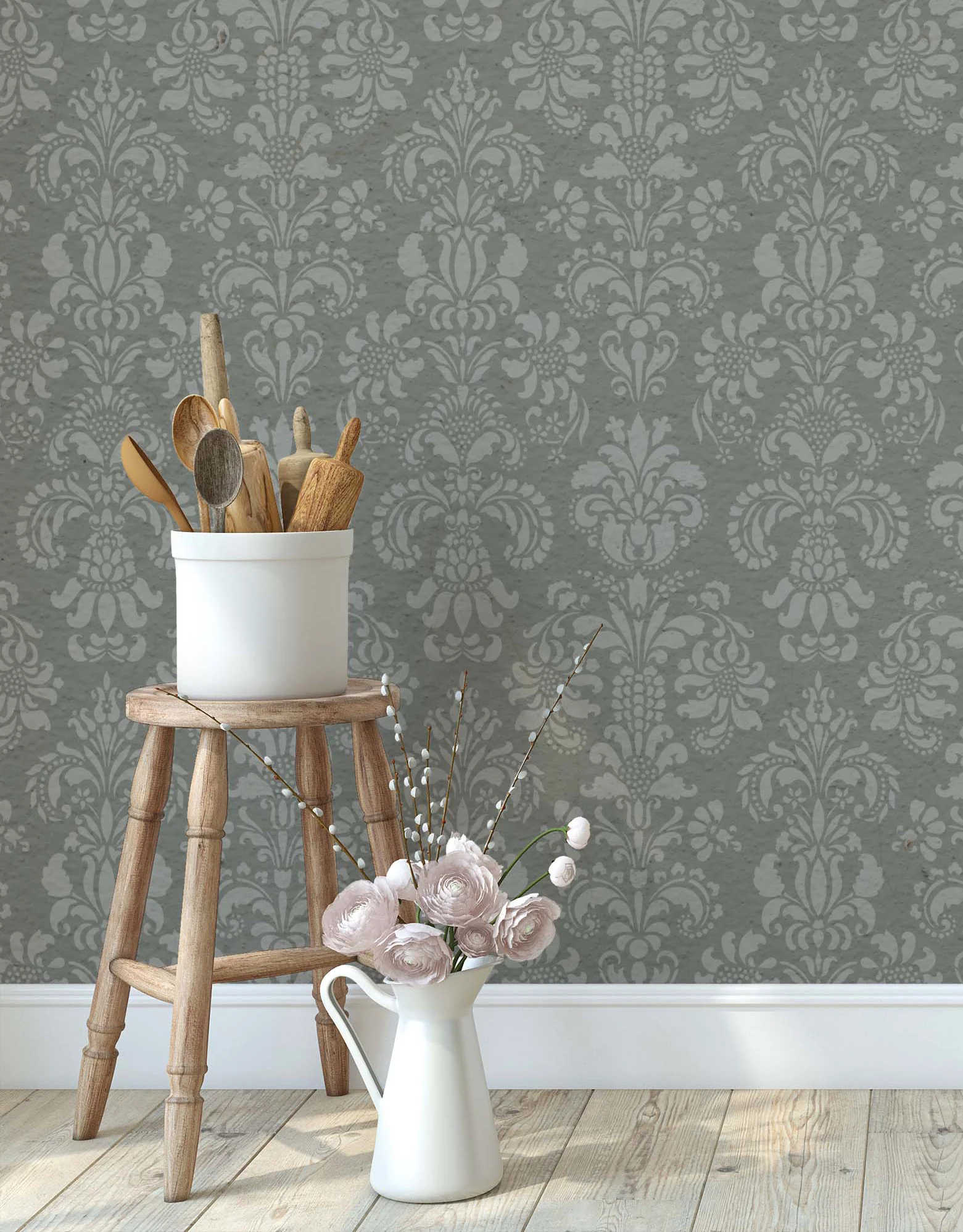 Delicate Floral Wall Stencil - Image 4