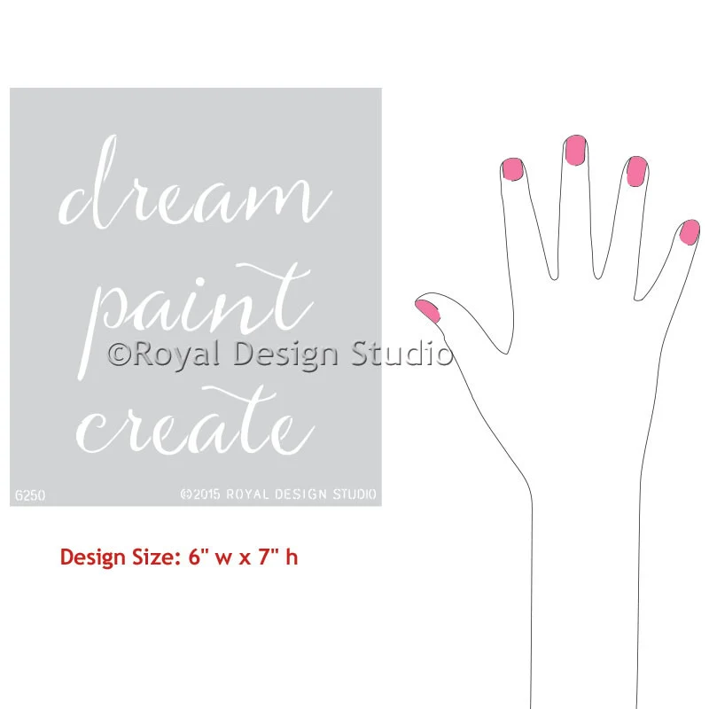 Dream, Paint, Create Script Stencil - Image 3