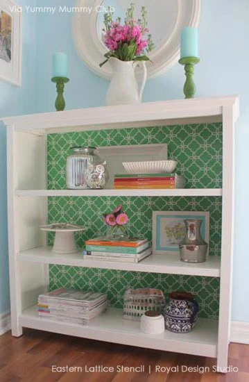 Eastern Lattice Furniture Stencil - Image 4