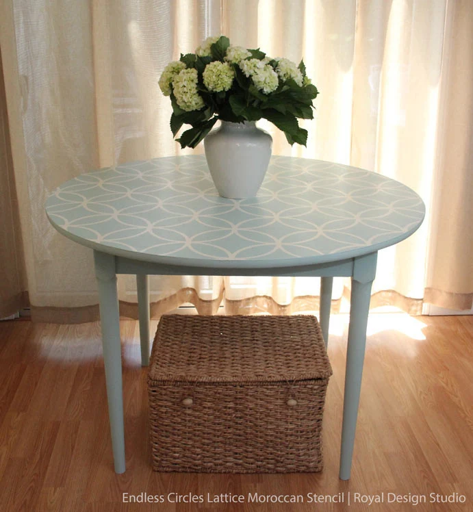 Endless Circles Lattice Moroccan Stencil - Image 17