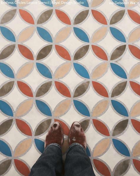 Endless Circles Lattice Moroccan Stencil - Image 5