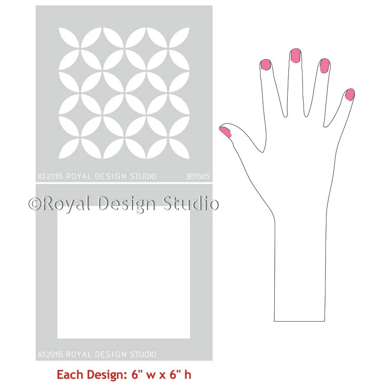 Endless Moorish Circles Moroccan Craft Stencil - Image 3