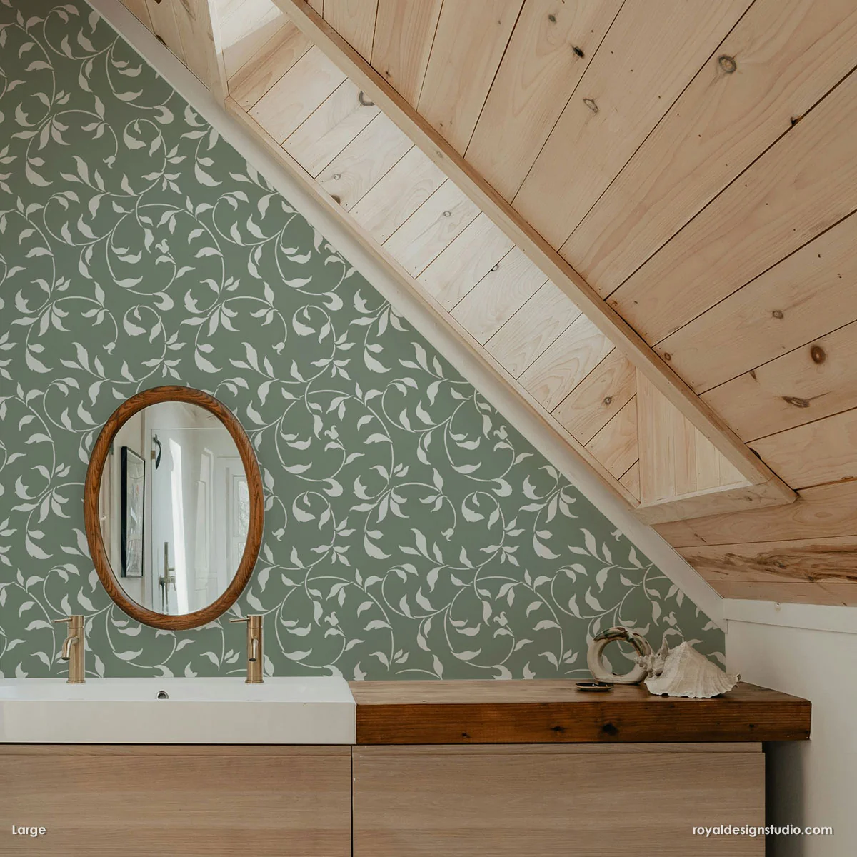 Endless Vine Wall Stencil - Image 9