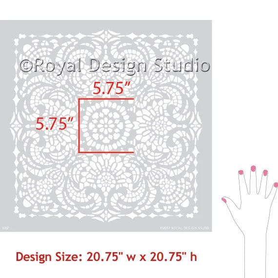 Esperanza Lace Tile Stencil - Image 4