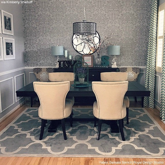 Fabric Damask Wall Stencil - Image 12
