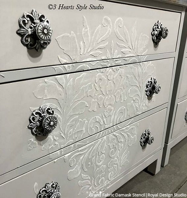Fabric Damask Wall Stencil - Image 23